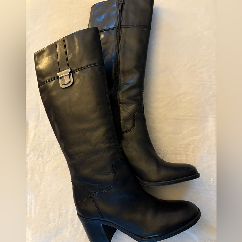🖤Franco Sarto Black Leather Tall Boots size 9M